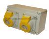 110V 2X16A WALL MOUNTED PLASTIC TWIN SOCKET BOX (NO INPUT LEAD & PLUG)